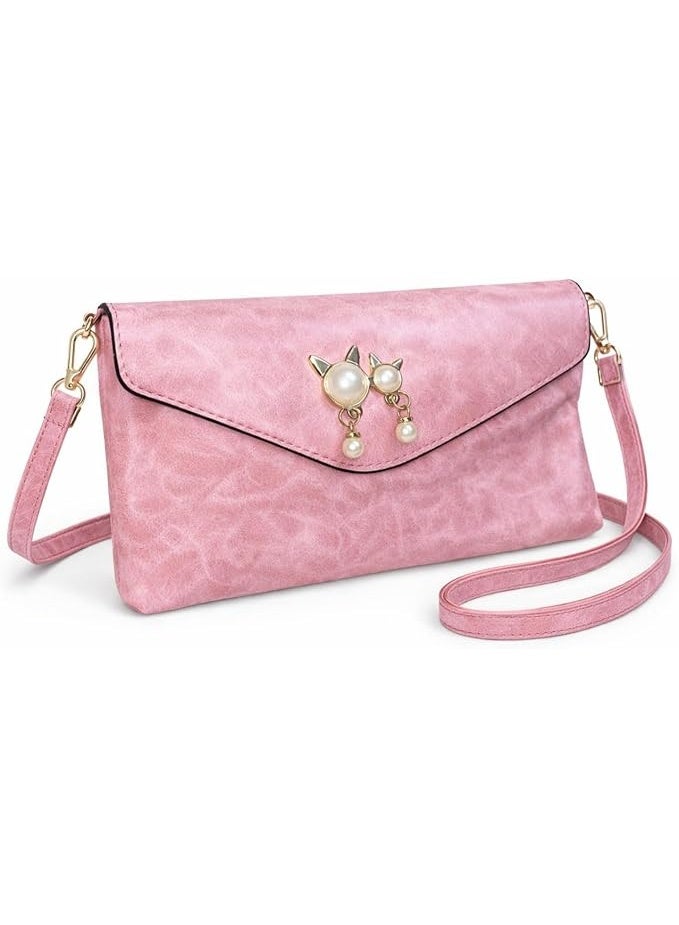 Women's handbag with a removable strap, crossbody bag with pearl embellishments - Image 1